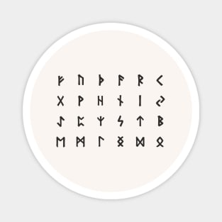 The ancient futhark alphabet Magnet